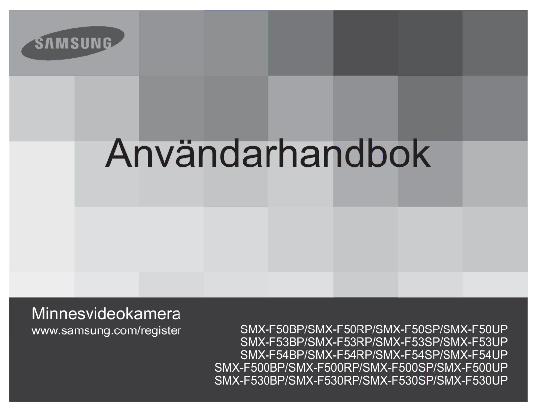 Samsung SMX-F50RP/EDC, SMX-F50BP/EDC, SMX-F50SP/EDC manual Användarhandbok 