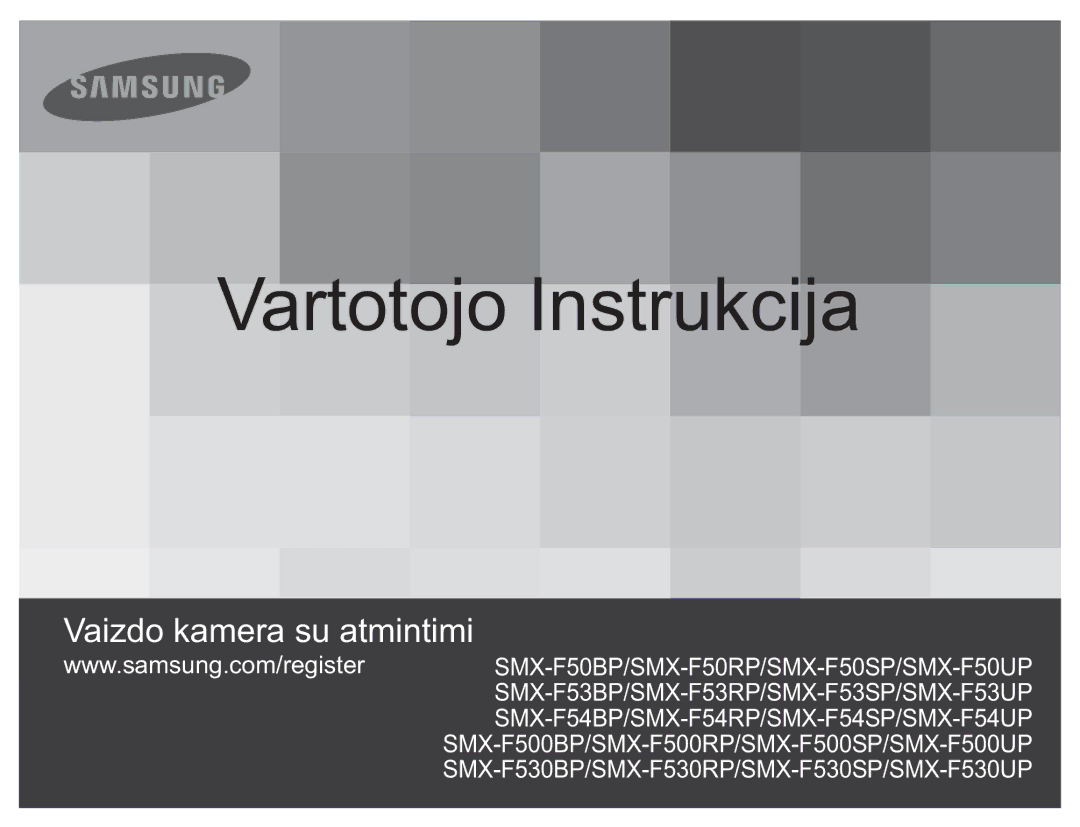 Samsung SMX-F54BP/EDC, SMX-F50BP/EDC manual Vartotojo Instrukcija 