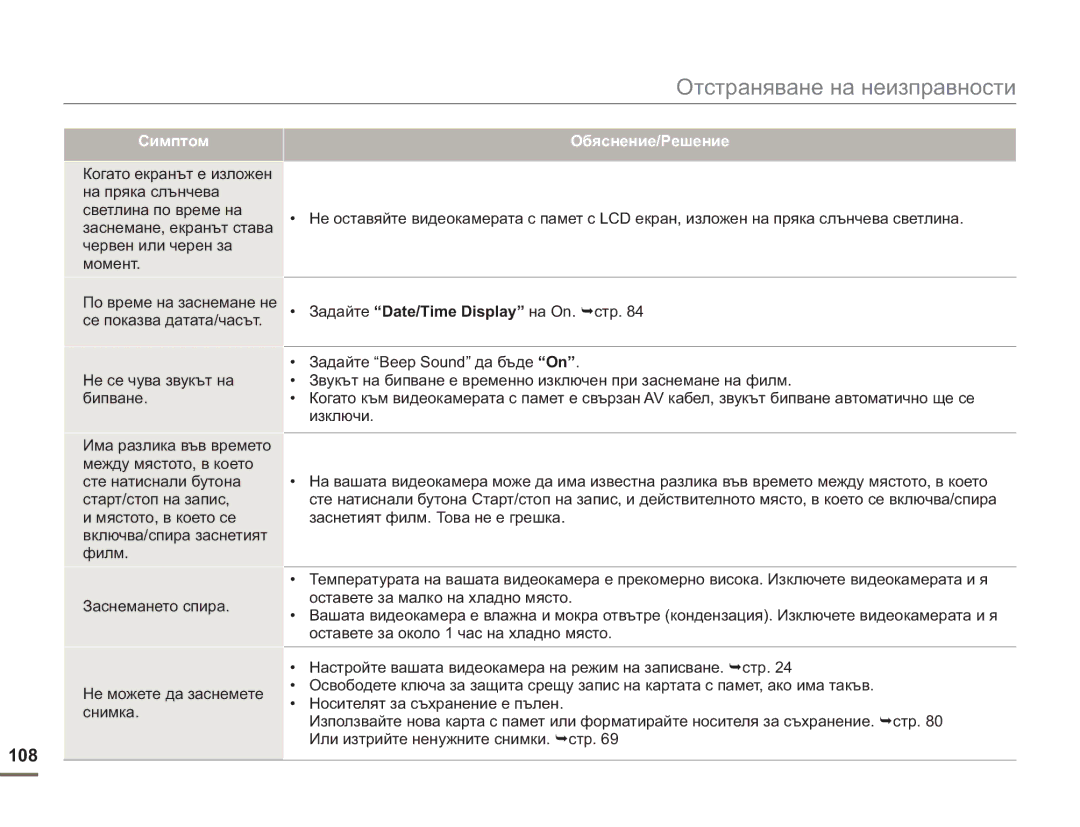 Samsung SMX-F50BP/EDC manual 108 