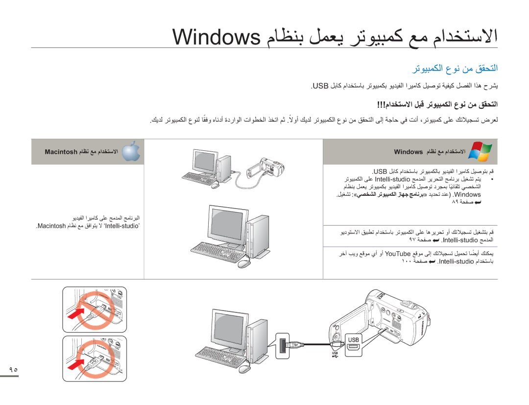 Samsung SMX-F54SP/AAW, SMX-F54SP/MEA, SMX-F54BP/MEA, SMX-F50BP/MEA, SMX-F50BP/SAH, SMX-F53BP/HAC manual Macintosh OuTube 