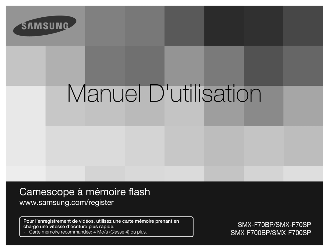 Samsung SMX-F700BP/EDC, SMX-F70BP/EDC manual Manuel Dutilisation 