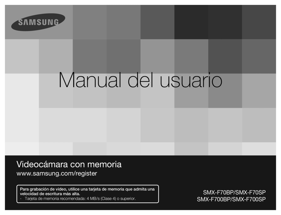 Samsung SMX-F70BP/EDC manual Manual del usuario 