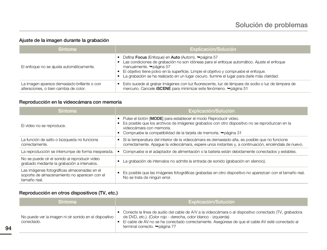 Samsung SMX-F70BP/EDC manual Ajuste de la imagen durante la grabación, Reproducción en la videocámara con memoria 