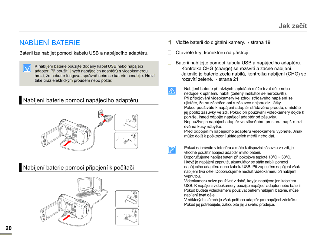 Samsung SMX-F70BP/EDC manual DNDþtW, $%Ë-1Ë%$75, 1DEtMHQtEDWHULHSRPRFtSĜLSRMHQtNSRþtWDþL, Sqxwrx 