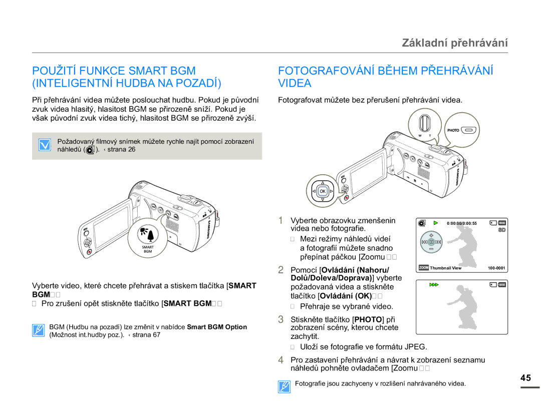 Samsung SMX-F70BP/EDC manual YlghdQherIrwrjudilh, SĜHStQDWSiþNRX Zoomu, WODþtWNR2YOiGiQt2., Dfk\Wlw 