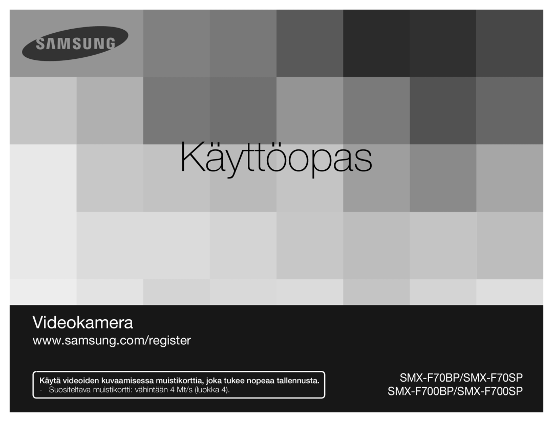 Samsung SMX-F70BP/EDC manual Käyttöopas 