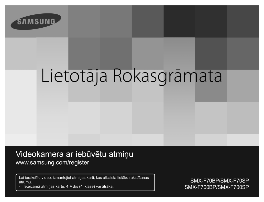 Samsung SMX-F70BP/EDC manual Lietotāja Rokasgrāmata 