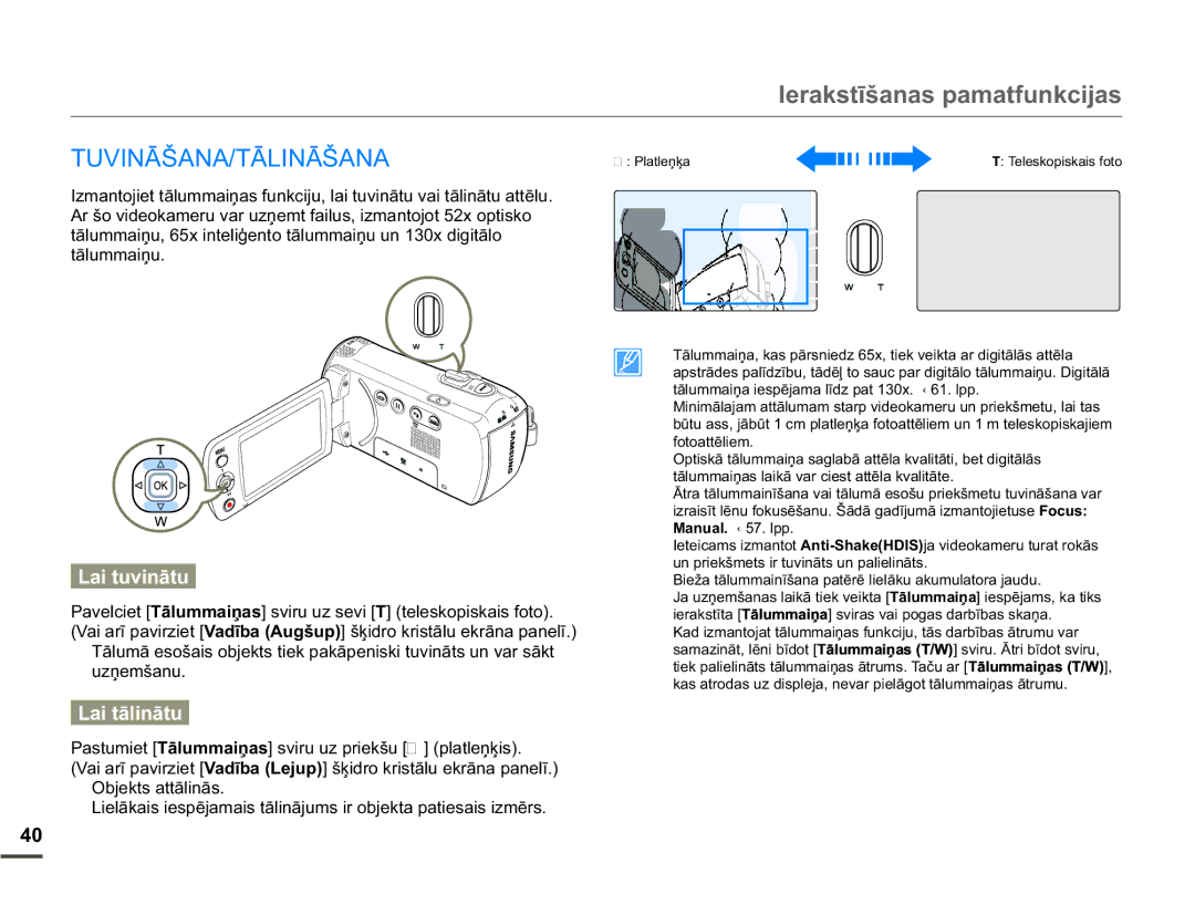 Samsung SMX-F70BP/EDC manual HUDNVWƯãDQDVSDPDWIXQNFLMDV, Wɨoxppdlƽx, XƼHPãDQX, 2EMHNWVDWWƗOLQƗV 