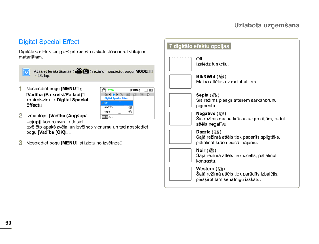 Samsung SMX-F70BP/EDC manual LJLWDO6SHFLDOIIHFW, Iihfw 