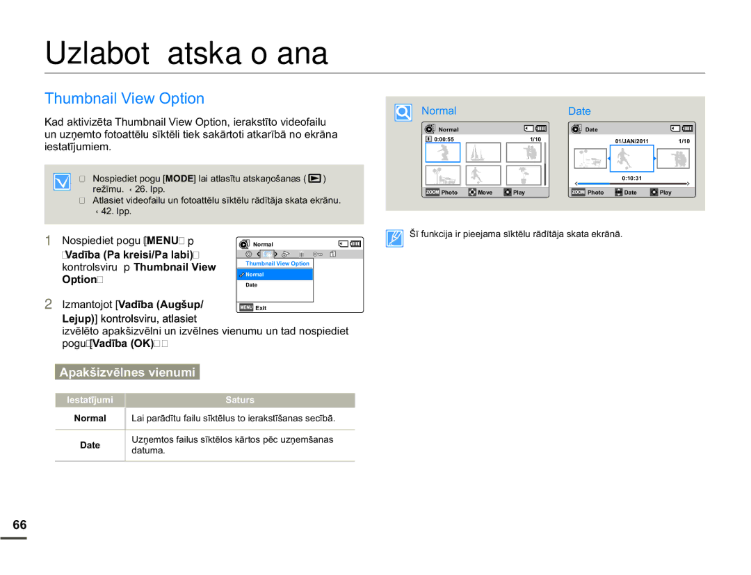 Samsung SMX-F70BP/EDC manual Uzlabotā atskaņošana, 7KXPEQDLO9LHZ2SWLRQ, Lhvwdwưmxplhp, Srjx 9DGƯED2. 