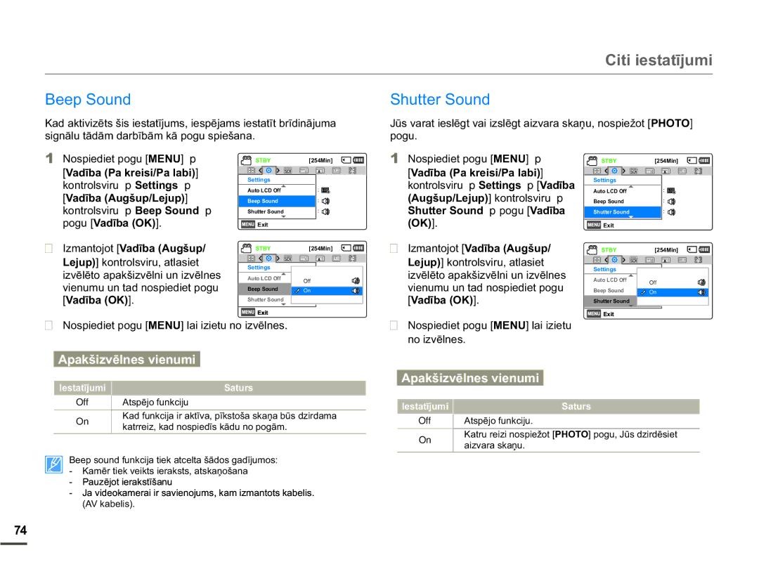 Samsung SMX-F70BP/EDC manual HHS6RXQG, VLJQƗOXWƗGƗPGDUEƯEƗPNƗSRJXVSLHãDQD, 6KXWWHU6RXQG pSRJX 9DGƯED 2. 