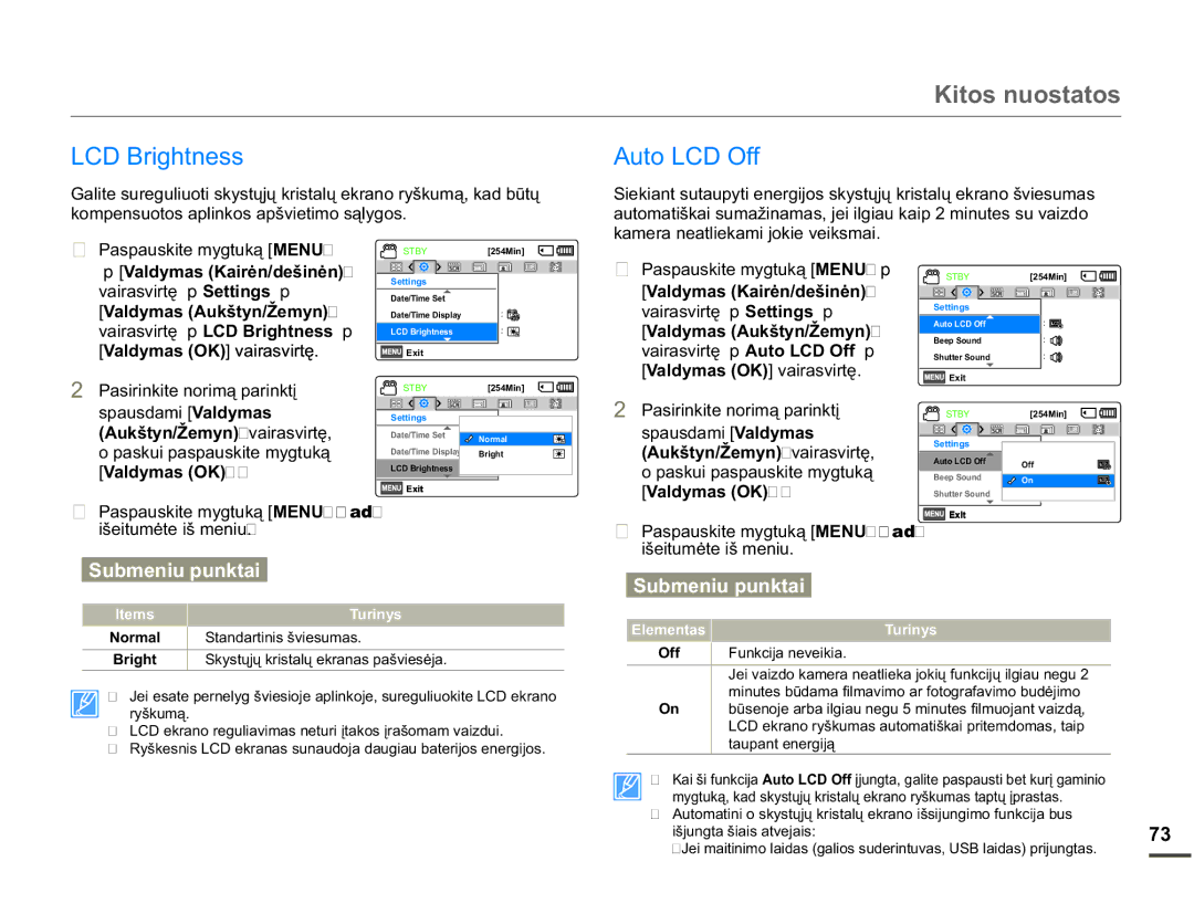 Samsung SMX-F70BP/EDC manual %Uljkwqhvv, $XWR/&2II, NRPSHQVXRWRVDSOLQNRVDSãYLHWLPRVąO\JRV 