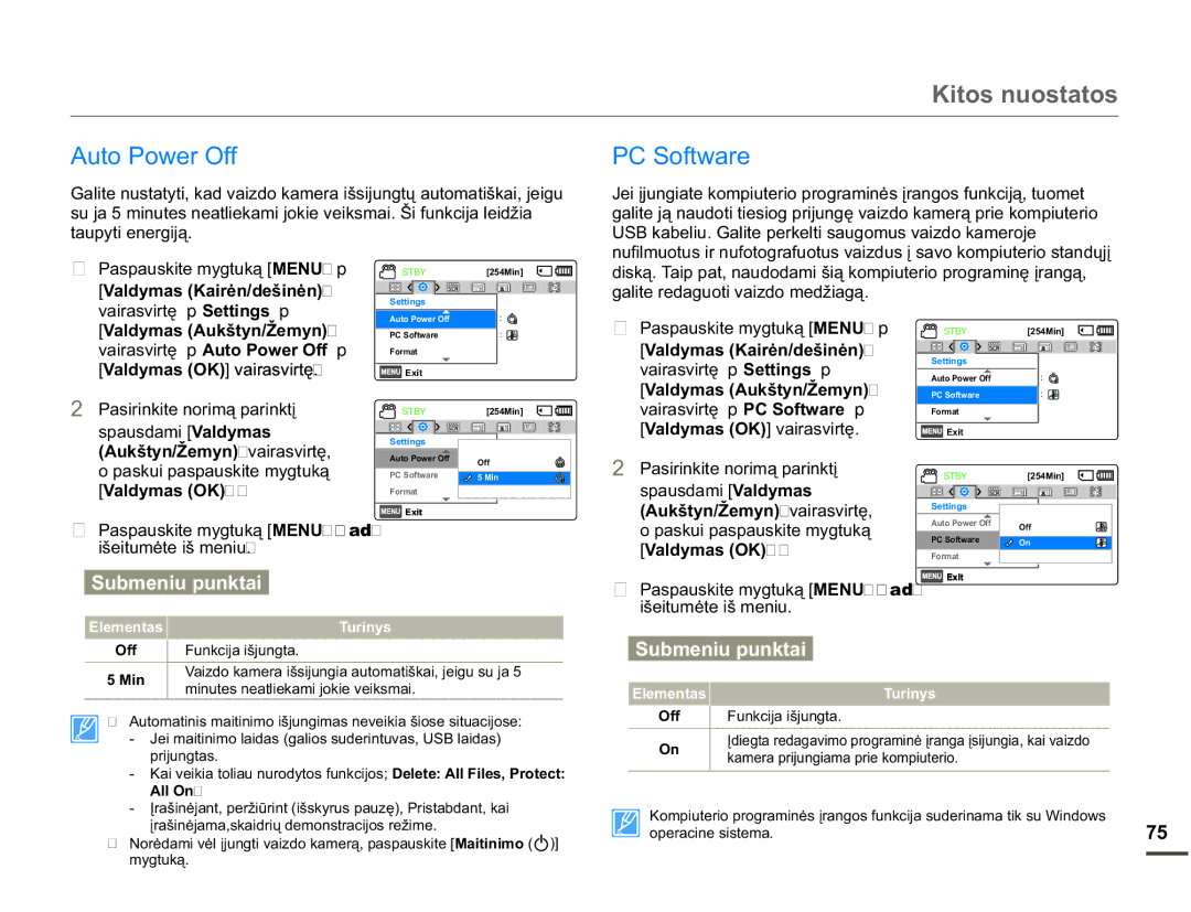 Samsung SMX-F70BP/EDC manual $XWR3RZHU2II, 6RIWZDUH, WDXS\WLHQHUJLMą, JDOLWHUHGDJXRWLYDLGRPHGåLDJą 