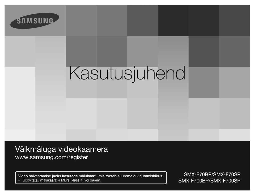 Samsung SMX-F70BP/EDC manual Kasutusjuhend 