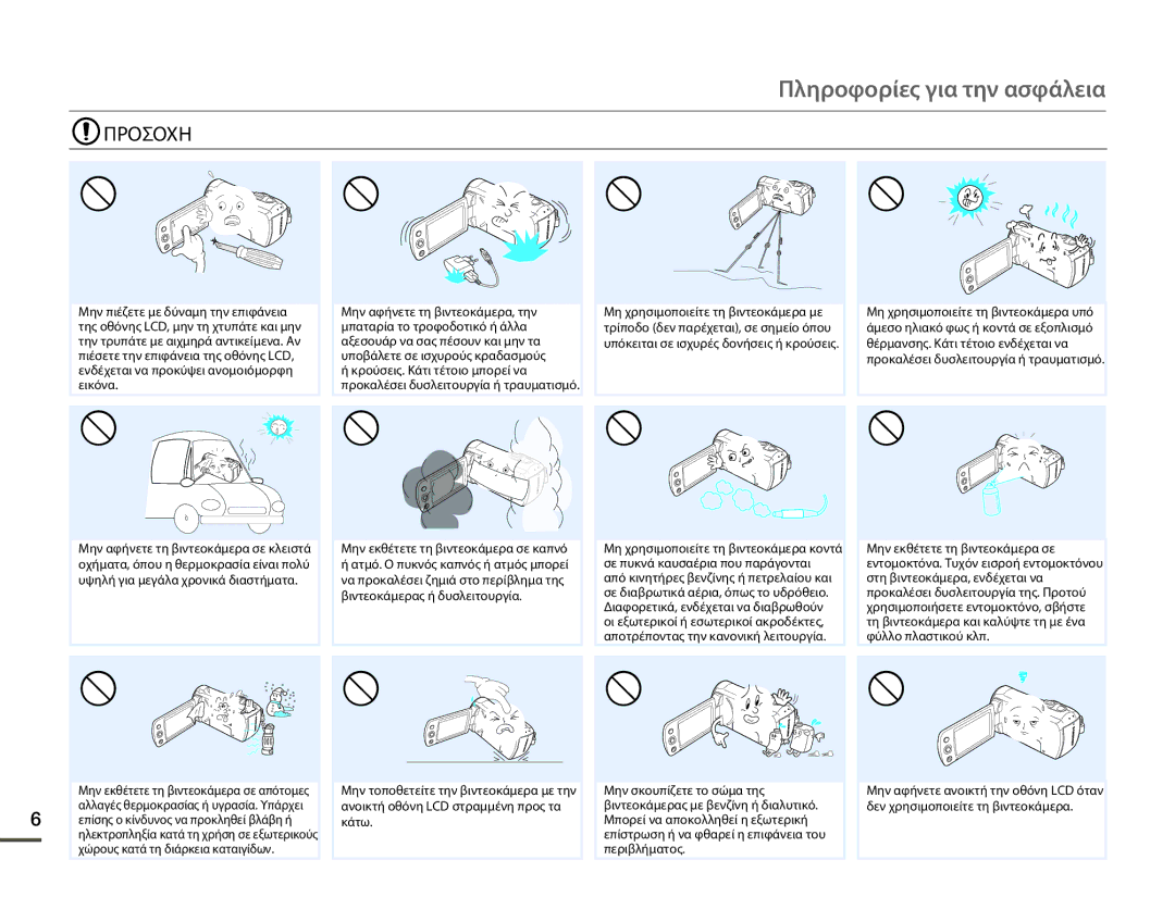 Samsung SMX-F70BP/EDC manual Προσοχη 