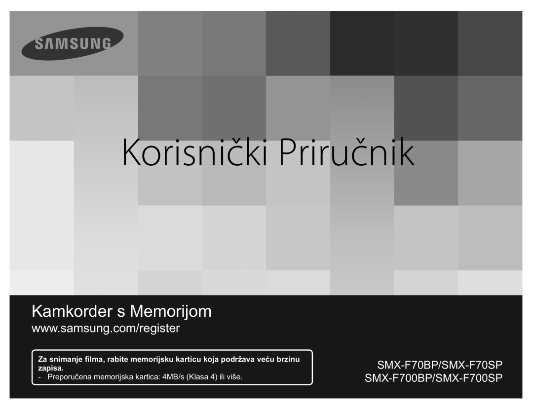 Samsung SMX-F70BP/EDC manual Korisnički Priručnik 