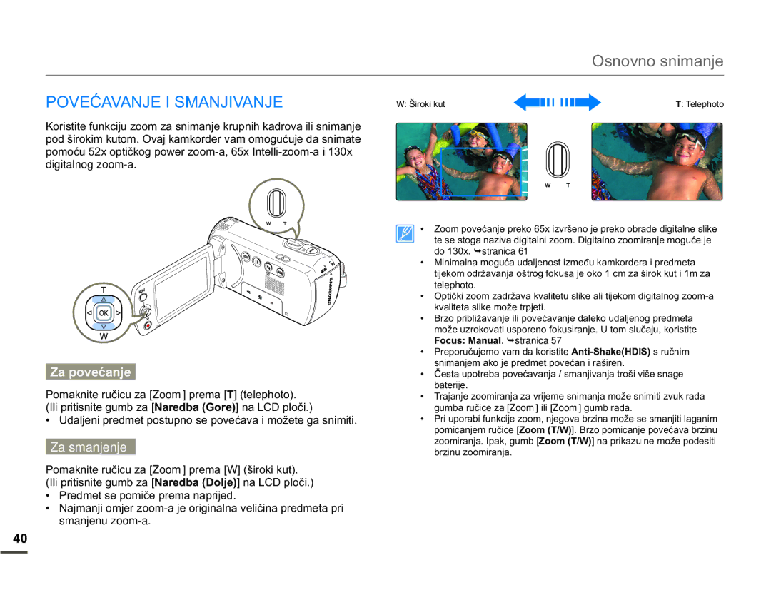 Samsung SMX-F70BP/EDC manual SRGãLURNLPNXWRP2YDMNDPNRUGHUYDPRPRJXüXMHGDVQLPDWH, 3UHGPHWVHSRPLþHSUHPDQDSULMHG 