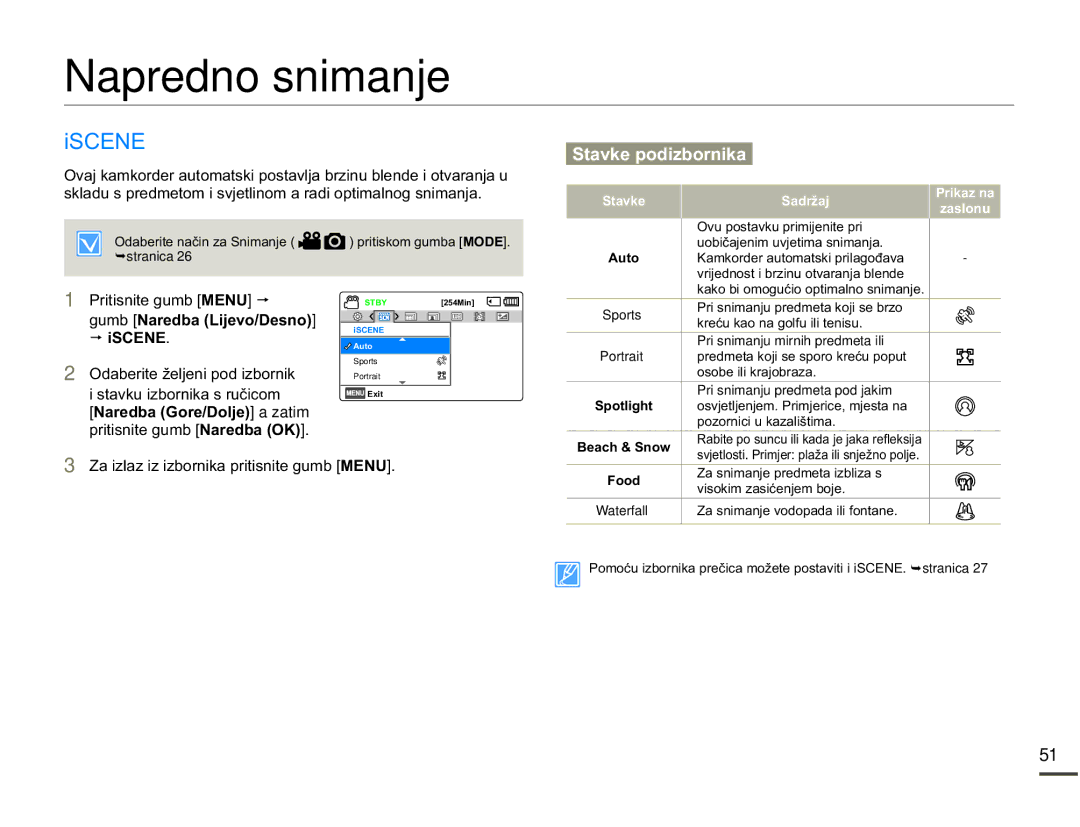 Samsung SMX-F70BP/EDC manual Napredno snimanje, L6&1, =DLODLLERUQLNDSULWLVQLWHJXPE018 