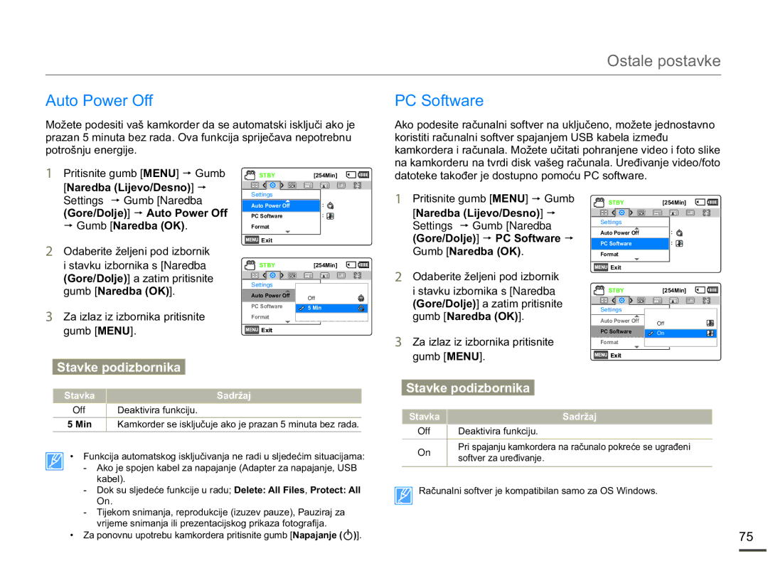 Samsung SMX-F70BP/EDC manual $XWR3RZHU2II, SRWURãQMXHQHUJLMH, GDWRWHNHWDNRÿHUMHGRVWXSQRSRPRüX3&VRIWZDUH 