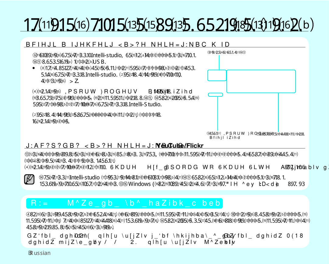 Samsung SMX-K40BP/XEB manual ɁɆɉɈɊɌɂɉɊɈɋɆɈɌɊȼɂȾȿɈɎɈɌɈȽɊȺɎɂɃɋɉɄ, ɊȺɁɆȿɓȿɇɂȿȼɂȾȿɈɎɈɌɈȽɊȺɎɂɃɇȺYouTube/Flickr 