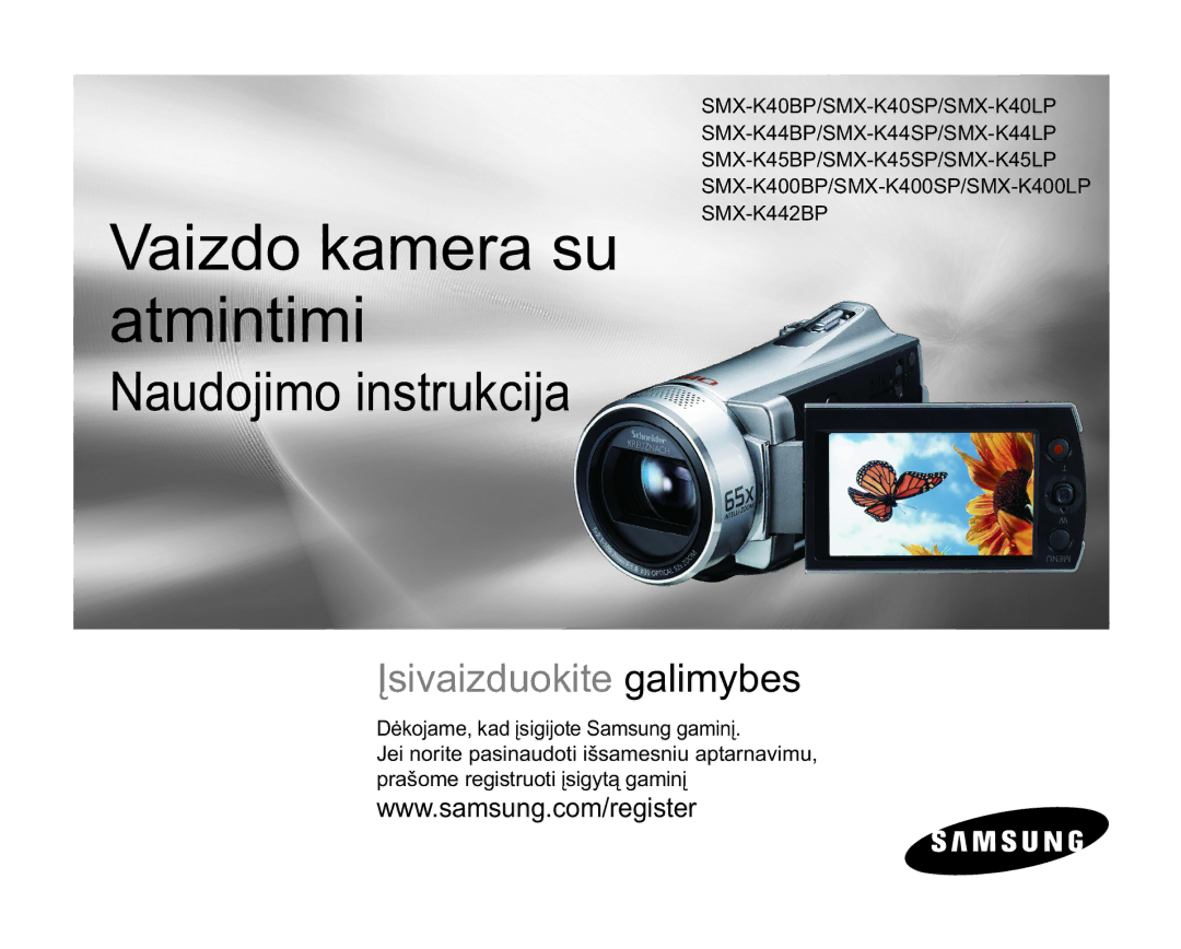 Samsung SMX-K45BP/EDC, SMX-K40SP/EDC, SMX-K40LP/EDC, SMX-K400BP/EDC, SMX-K44BP/EDC, SMX-K40BP/EDC manual Memory Camcorder 