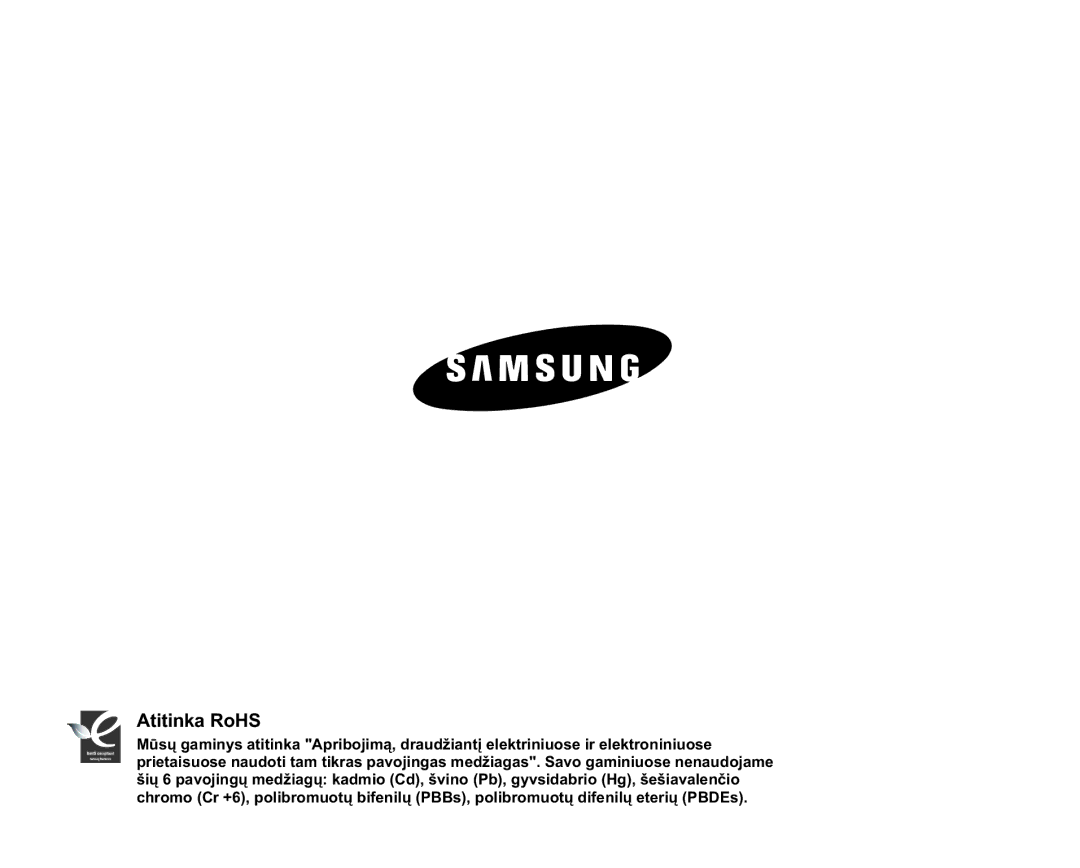 Samsung SMX-K40BP/XEB manual Atitinka RoHS 