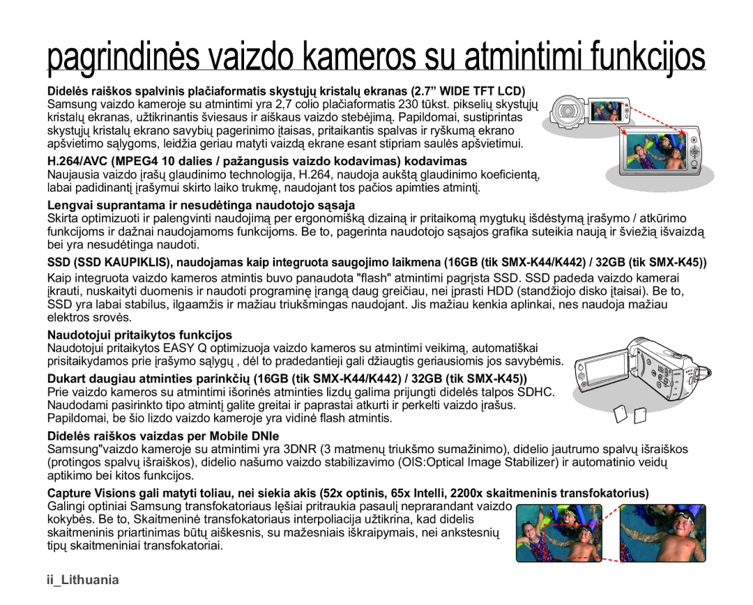 Samsung SMX-K40BP/XEB manual HQJYDLVXSUDQWDPDLUQHVXGơWLQJDQDXGRWRMRVąVDMD, EHL\UDQHVXGơWLQJDQDXGRWL 