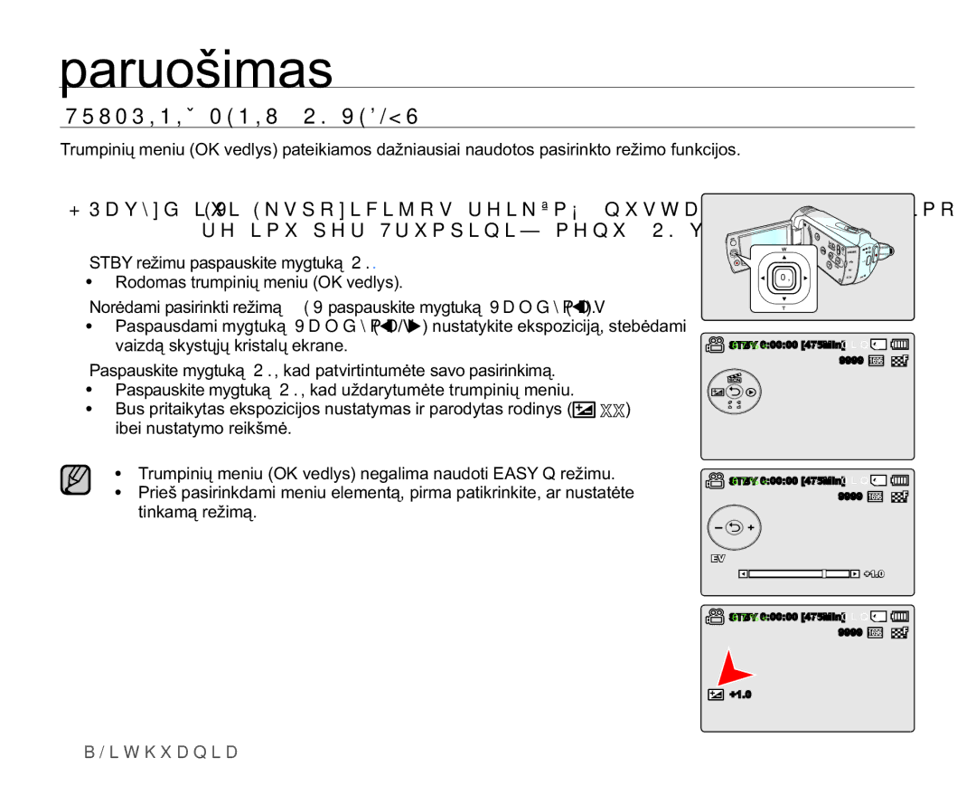 Samsung SMX-K40BP/XEB manual 75803,1,Ǐ01,82.9/6, UHåLPXSHU7UXPSLQLǐPHQX2.YHGO\V, B/Lwkxdqld 