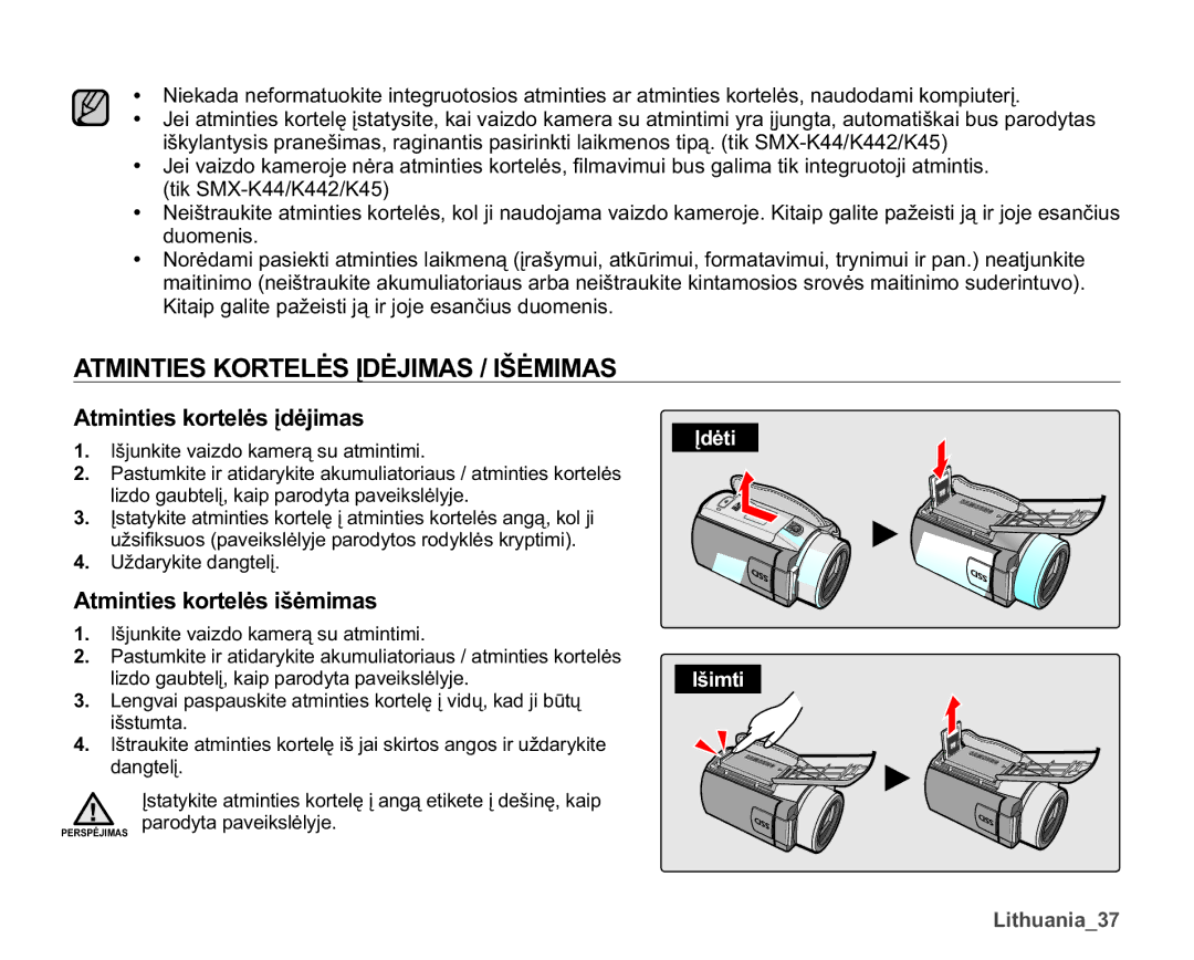 Samsung SMX-K40BP/XEB manual $70,17,6.257/Ơ6ƲƠ-,0$6,âƠ0,0$6, $WPLQWLHVNRUWHOơVƳGơMLPDV, $WPLQWLHVNRUWHOơVLãơPLPDV 