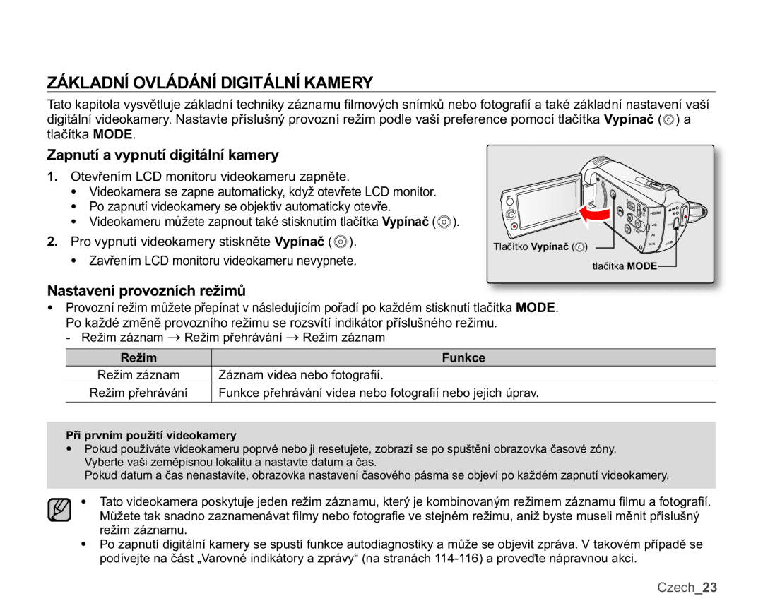 Samsung SMX-K40BP/EDC manual =È./$1Ë29/ÈÈ1Ë,*,7È/1Ë.$05, =DSQXWtDY\SQXWtGLJLWiOQtNDPHU, 1DVWDYHQtSURYRQtFKUHåLPĤ 