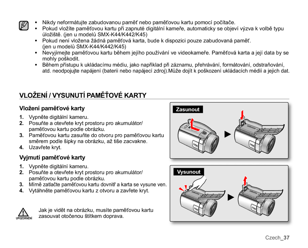 Samsung SMX-K44LP/EDC, SMX-K40SP/EDC manual 2ä1Ë968187Ë3$0ċġ29e.$57, 9ORåHQtSDPČĢRYpNDUW, MPXWtSDPČĢRYpNDUW 