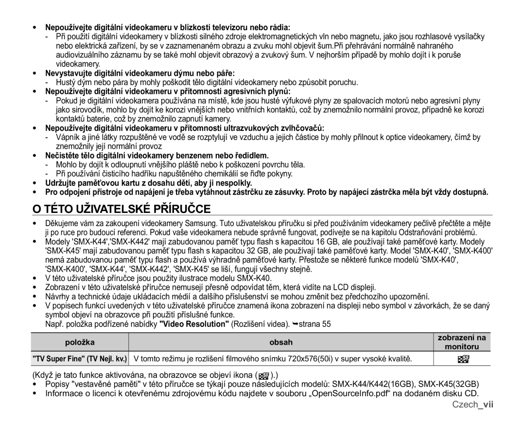 Samsung SMX-K40LP/EDC, SMX-K40SP/EDC manual 7e728ä,9$7/6.e3ěË58ý, 1HY\VWDYXMWHGLJLWiOQtYLGHRNDPHUXGêPXQHERSiĜH 