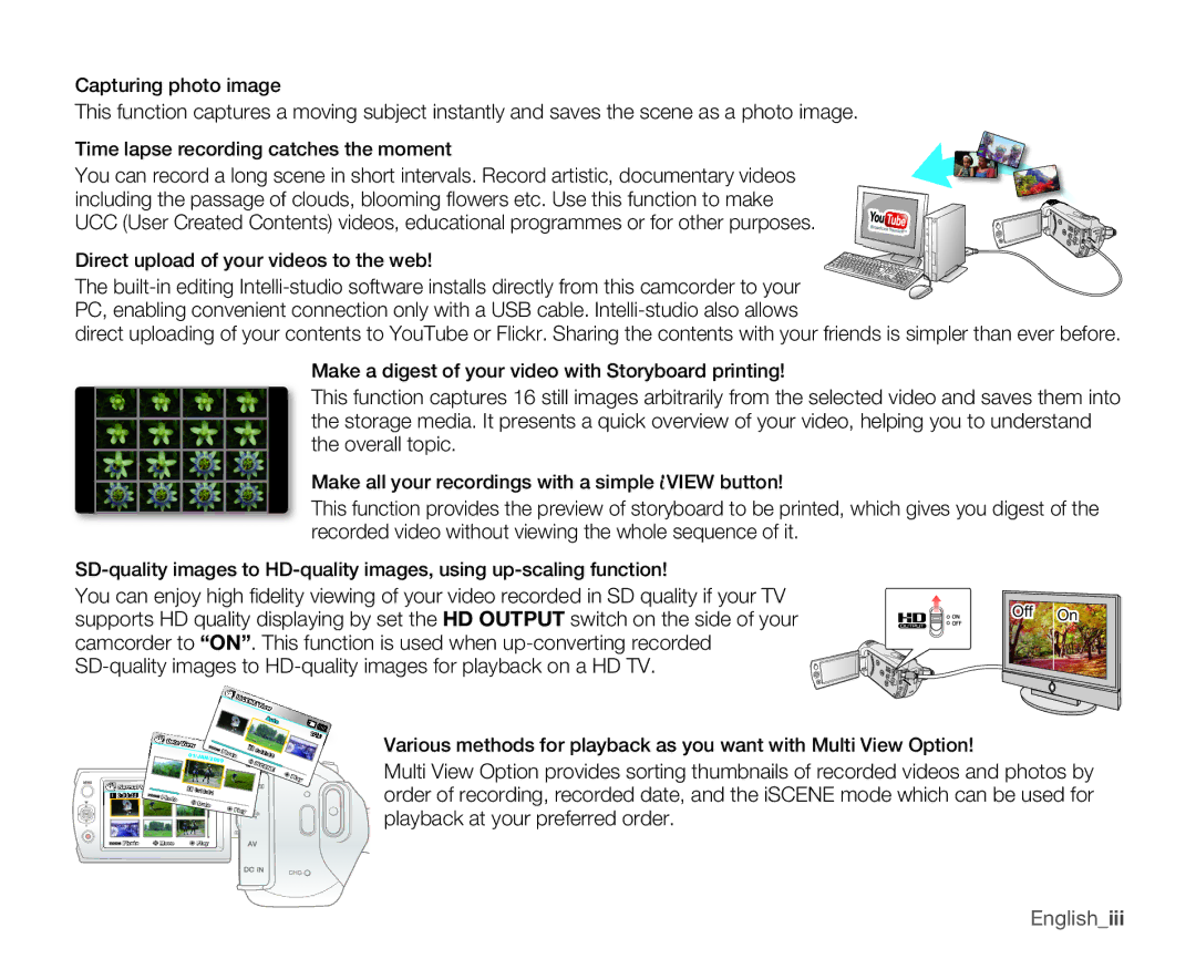 Samsung SMX-K400BP/EDC, SMX-K40SP/EDC, SMX-K45BP/EDC manual Capturing photo image, Time lapse recording catches the moment 