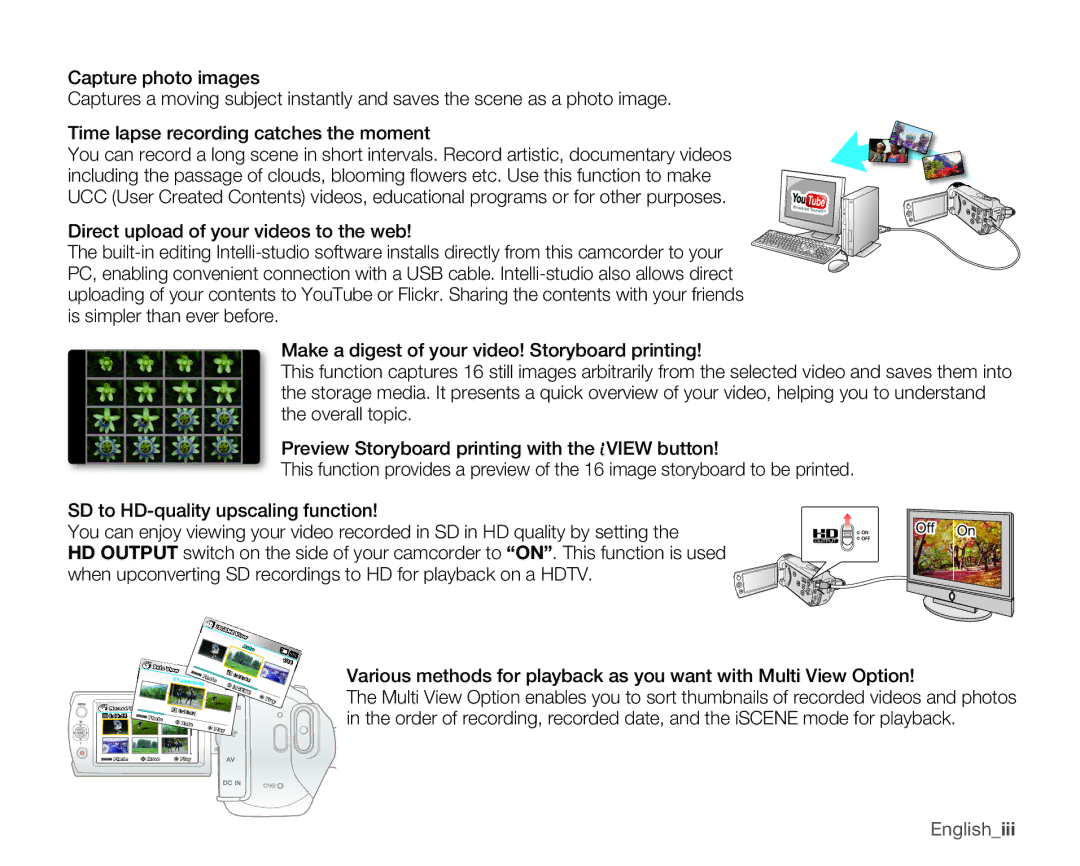 Samsung SMX-K44LN, SMX-K44SN, SMX-K45SN, SMX-K40BN, SMX-K40SN, SMX-K40LN, SMX-K45LN, SMX-K45BN, SMX-K44BN user manual Englishiii 