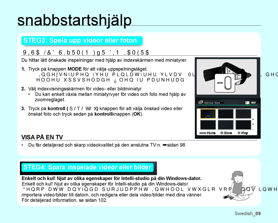 Samsung SMX-K45LP/EDC, SMX-K45BP/EDC, SMX-K40LP/EDC, SMX-K40BP/EDC manual Visa LCD-SKÄRMEN FÖR DIN Kamera, Visa PÅ EN TV 