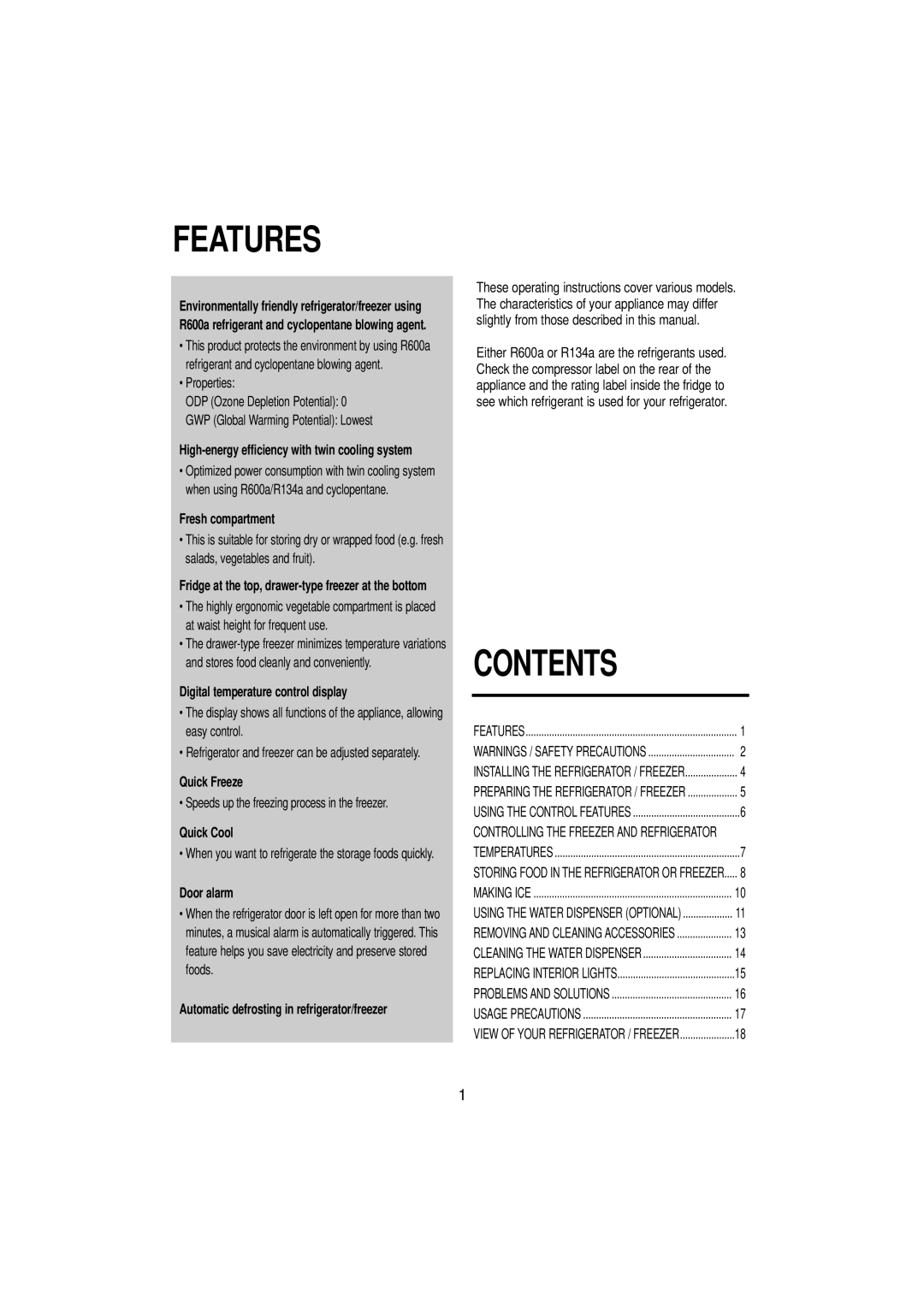 Samsung SN627EPNSQ/XEH manual Features 