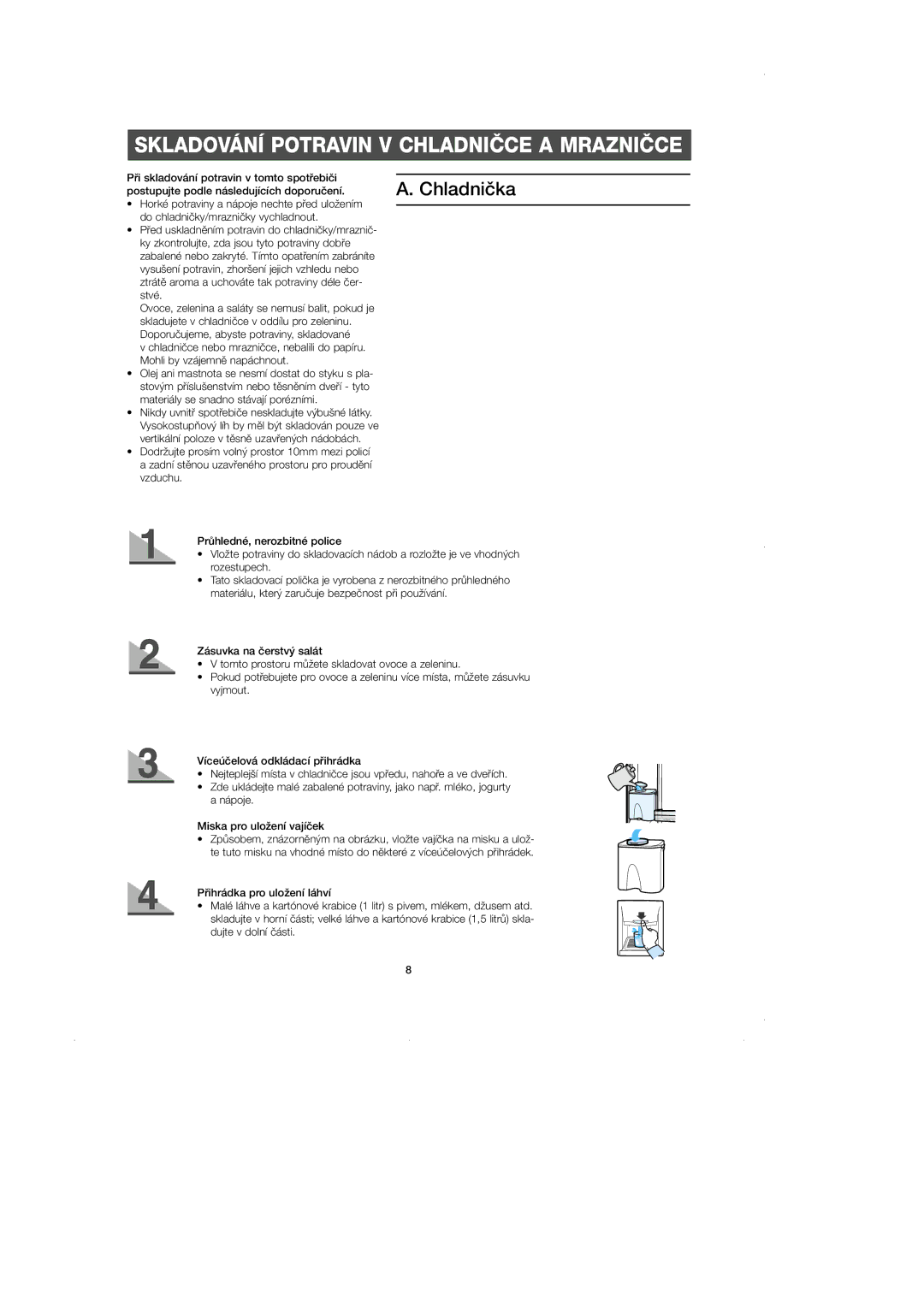 Samsung SN627EPNSQ/XEH manual Pouîívání DÁVKOVAâE Vody Volitelné, Pﬁehled, PLNùNÍ Nádrîe NA Vodu 