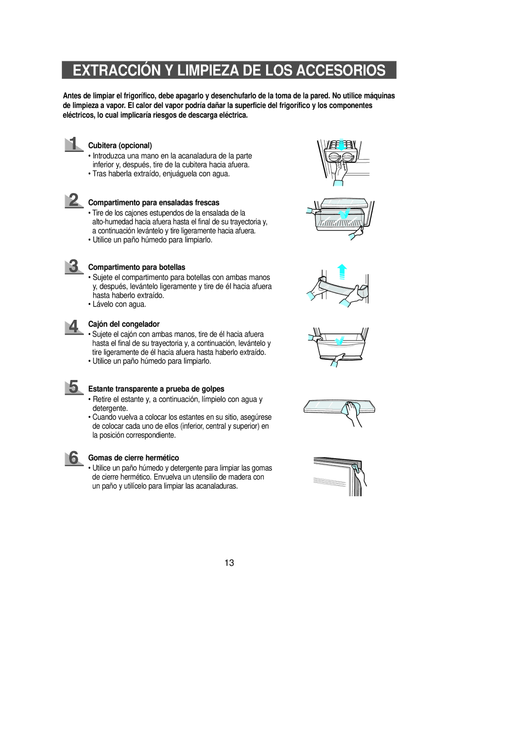 Samsung SG629ECSWQ/XEF, SR-L629EV Cubitera opcional, Compartimento para ensaladas frescas, Compartimento para botellas 