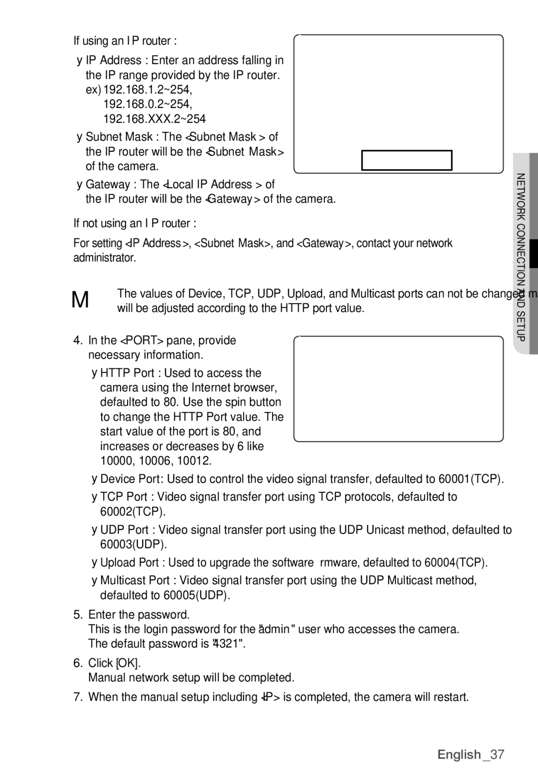 Samsung SNB-3000(P) user manual Will be adjusted according to the Http port value 