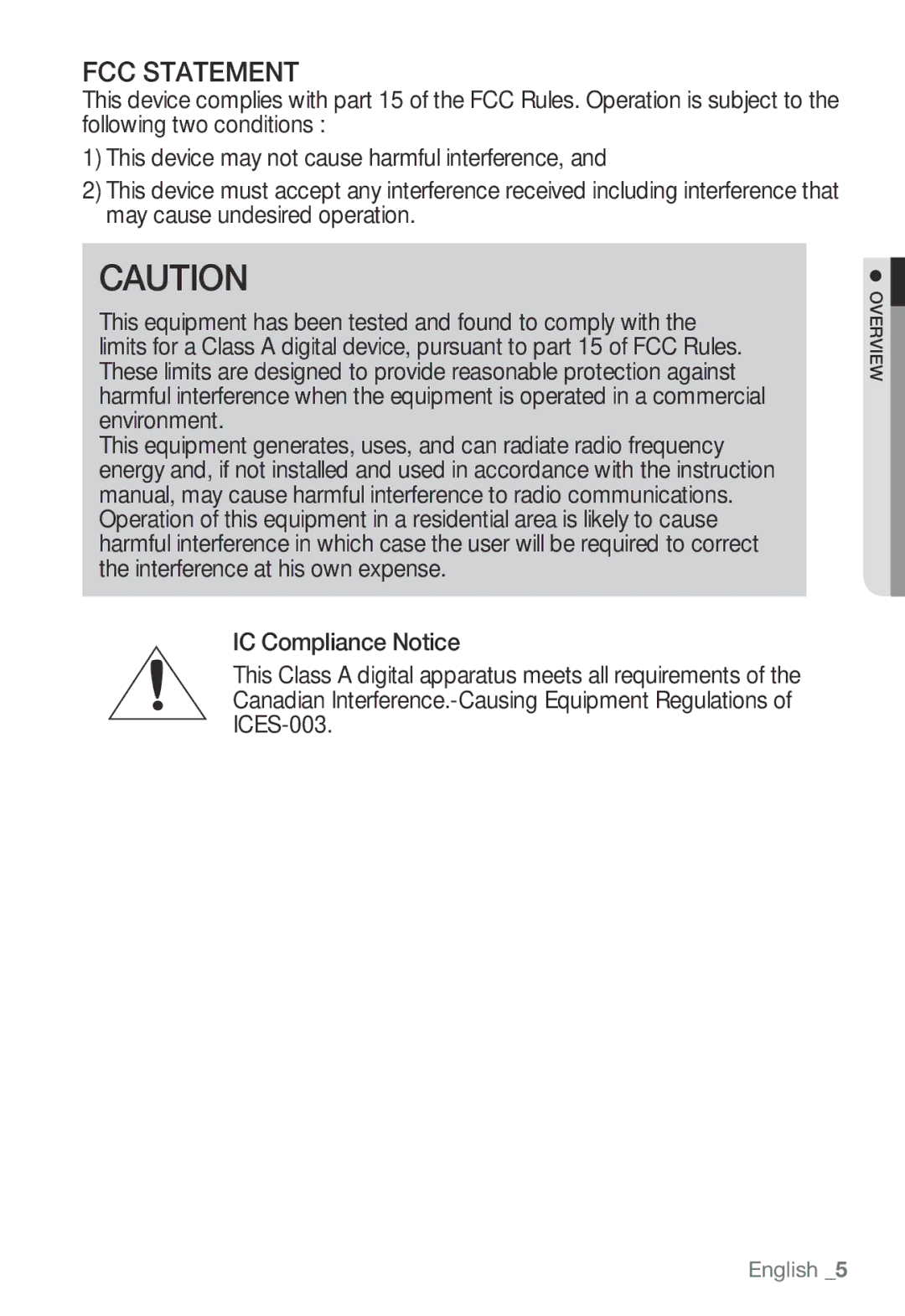 Samsung SNB-3000(P) user manual FCC Statement 