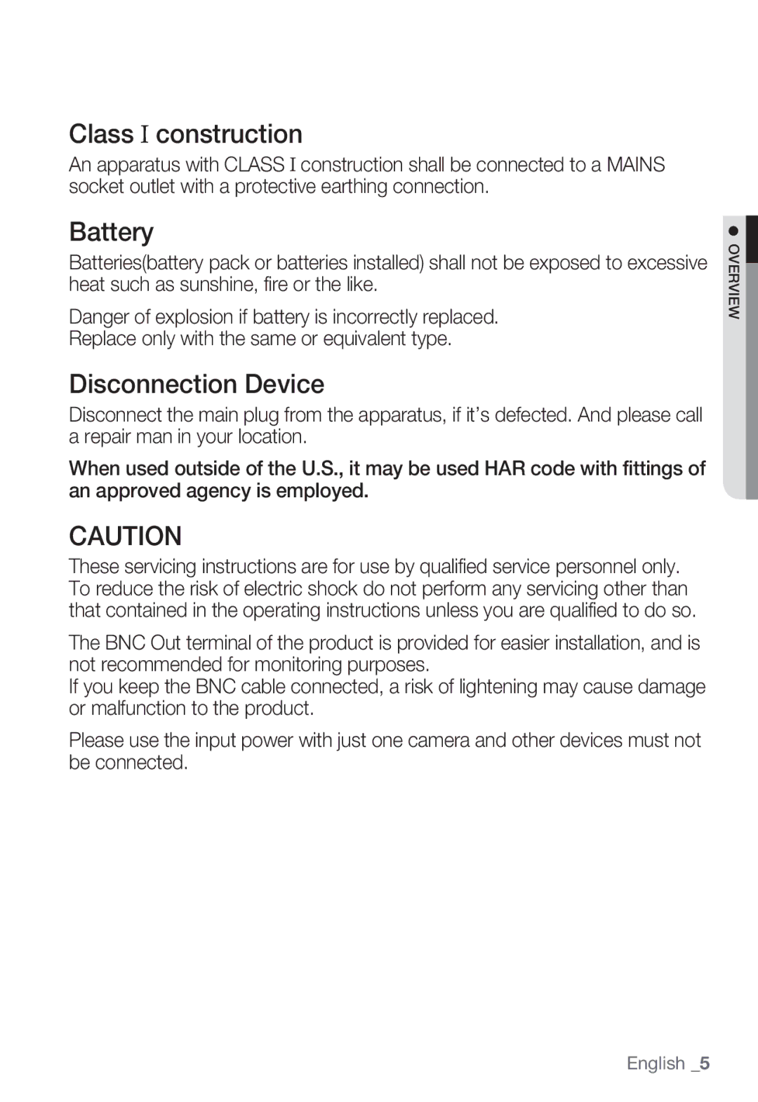 Samsung SNB-3002 user manual Class construction 