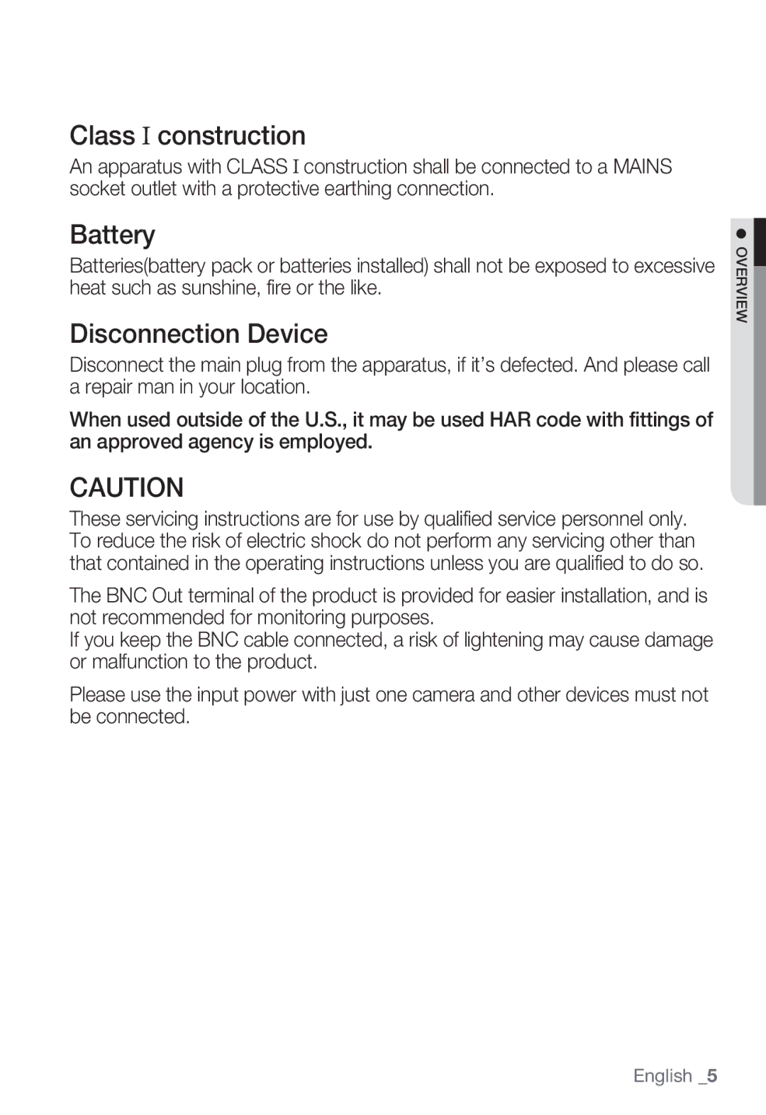 Samsung SNB-7000 user manual Class construction 