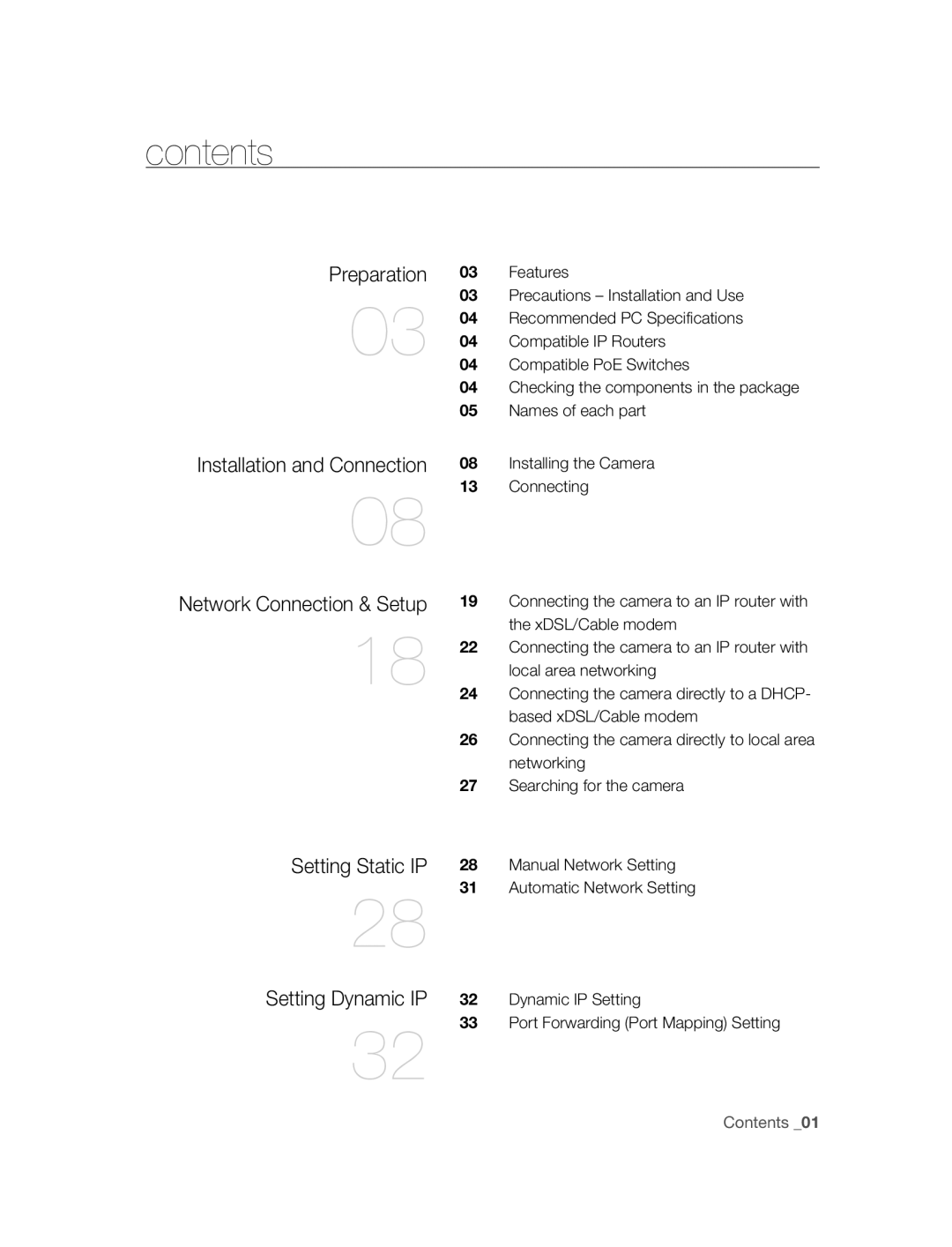 Samsung SNC-B2315P manual Contents 