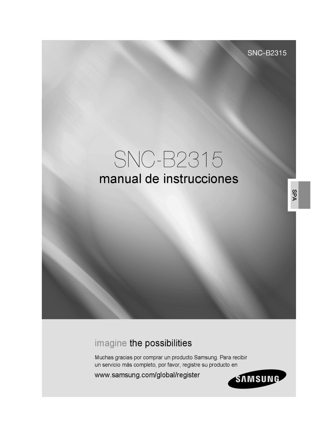 Samsung SNC-B2315P manual Manual de instrucciones 