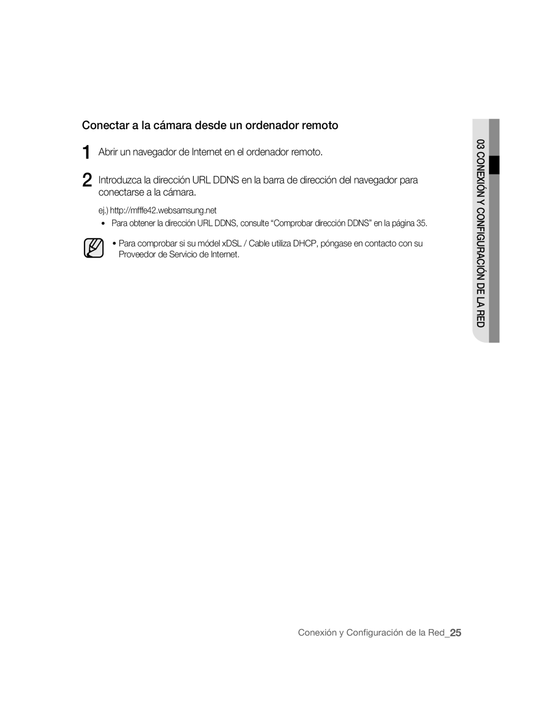 Samsung SNC-B2315P manual Conectar a la cámara desde un ordenador remoto 