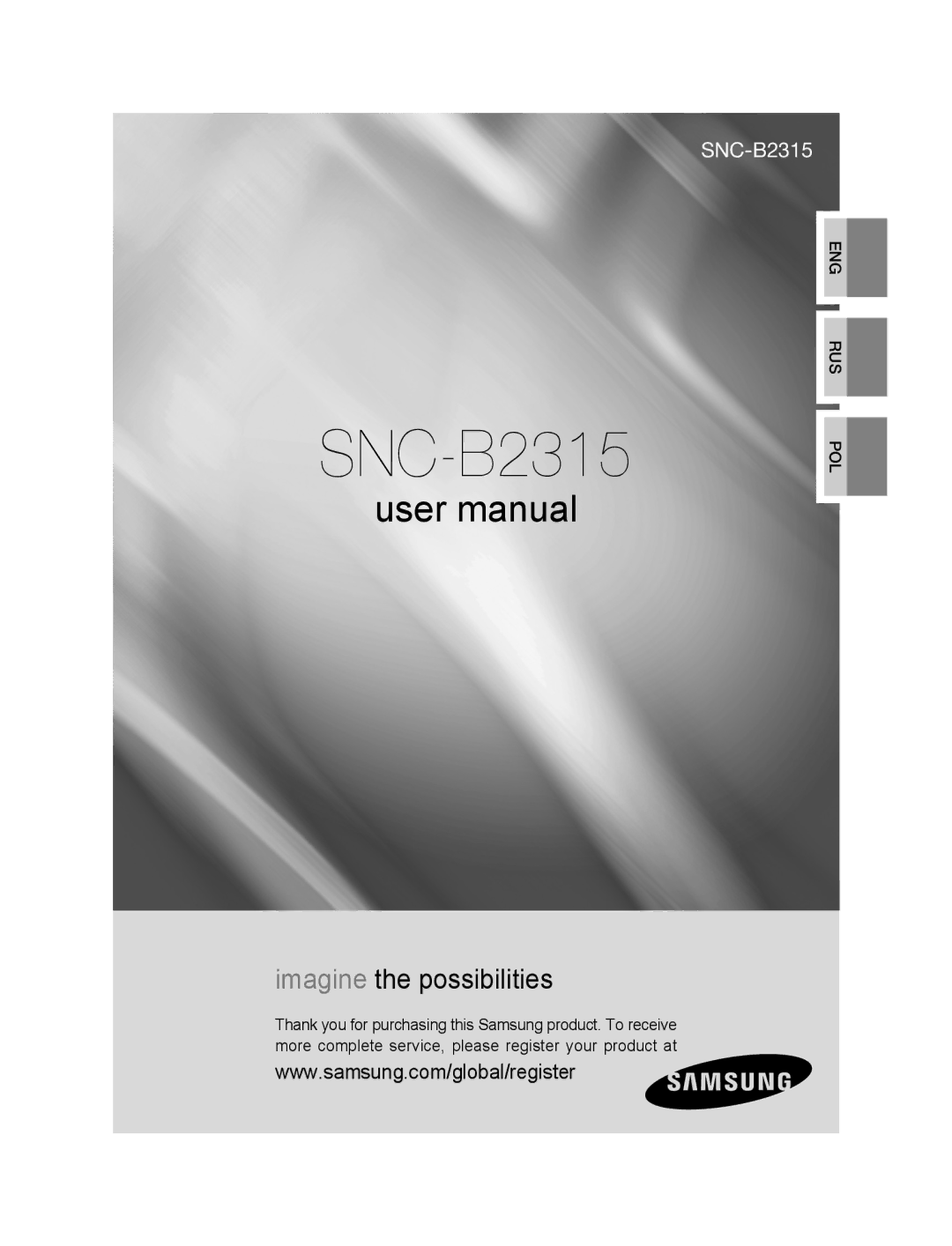 Samsung SNC-B2315P manual 