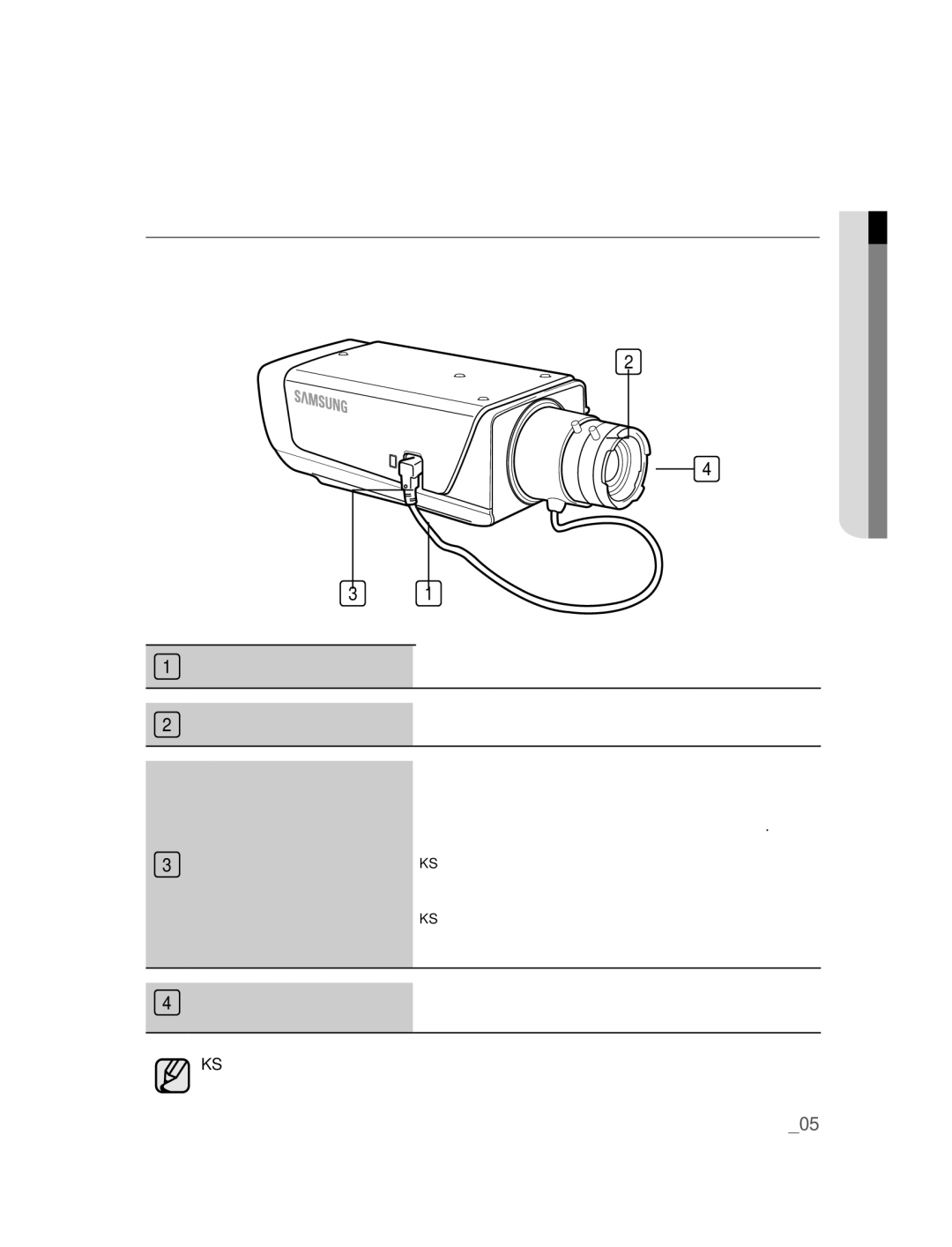 Samsung SNC-B2315P manual Названия Деталей, Лицевая часть, Регулятор заднего фокуса Переключатель выбора ALC объектива 