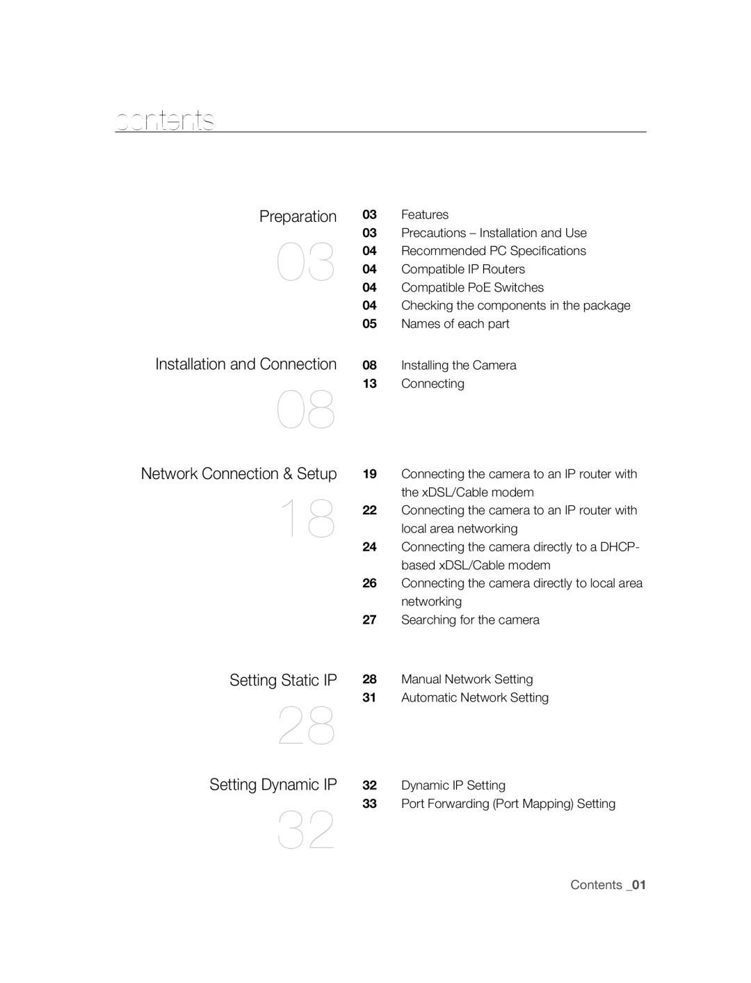 Samsung SNC-B2315P manual Contents 