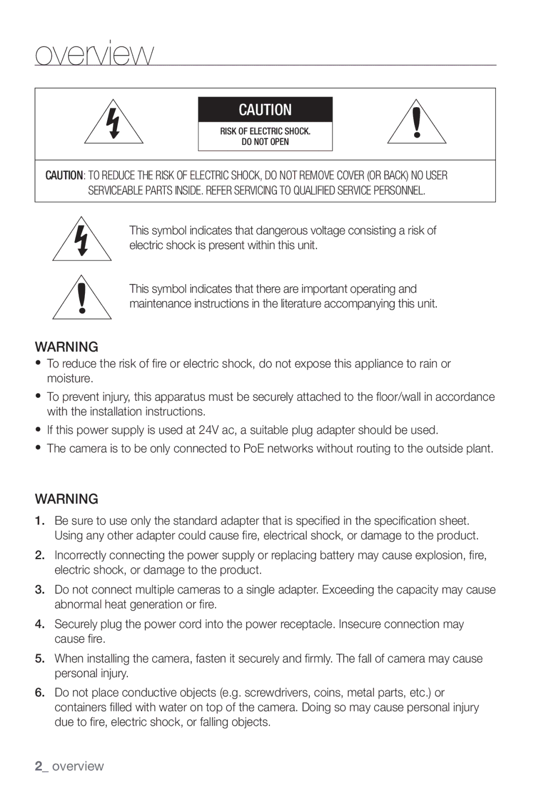 Samsung SNC-B2331P manual Overview 