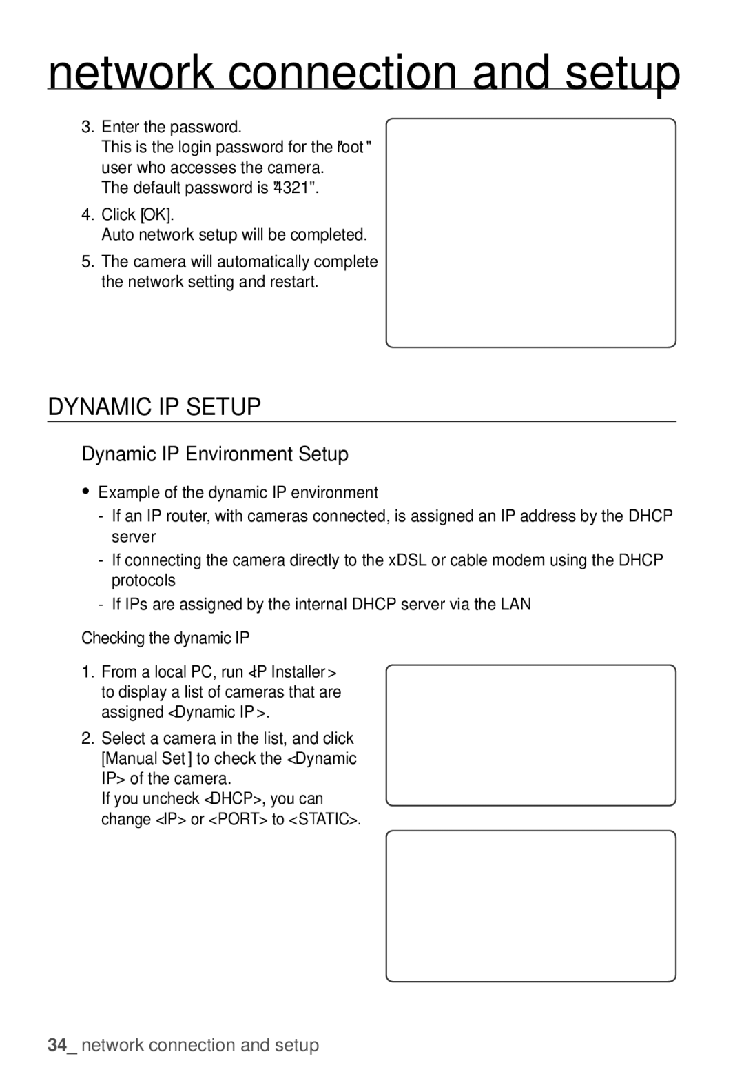 Samsung SNC-B2331P manual Dynamic IP Setup, Dynamic IP Environment Setup 